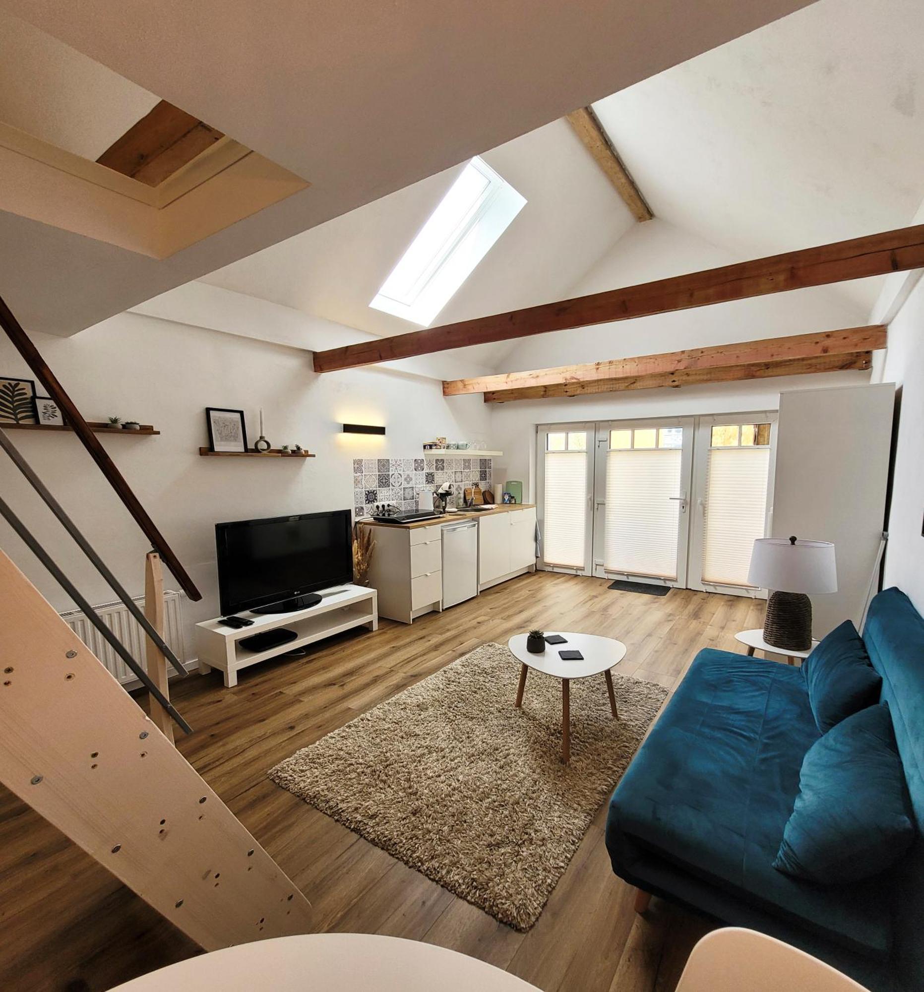 Modernes 1-Zimmer-Apartment Mit Galerie-Schlafkoje Im Skandinavischen Stil Ostenfeld  Exteriér fotografie