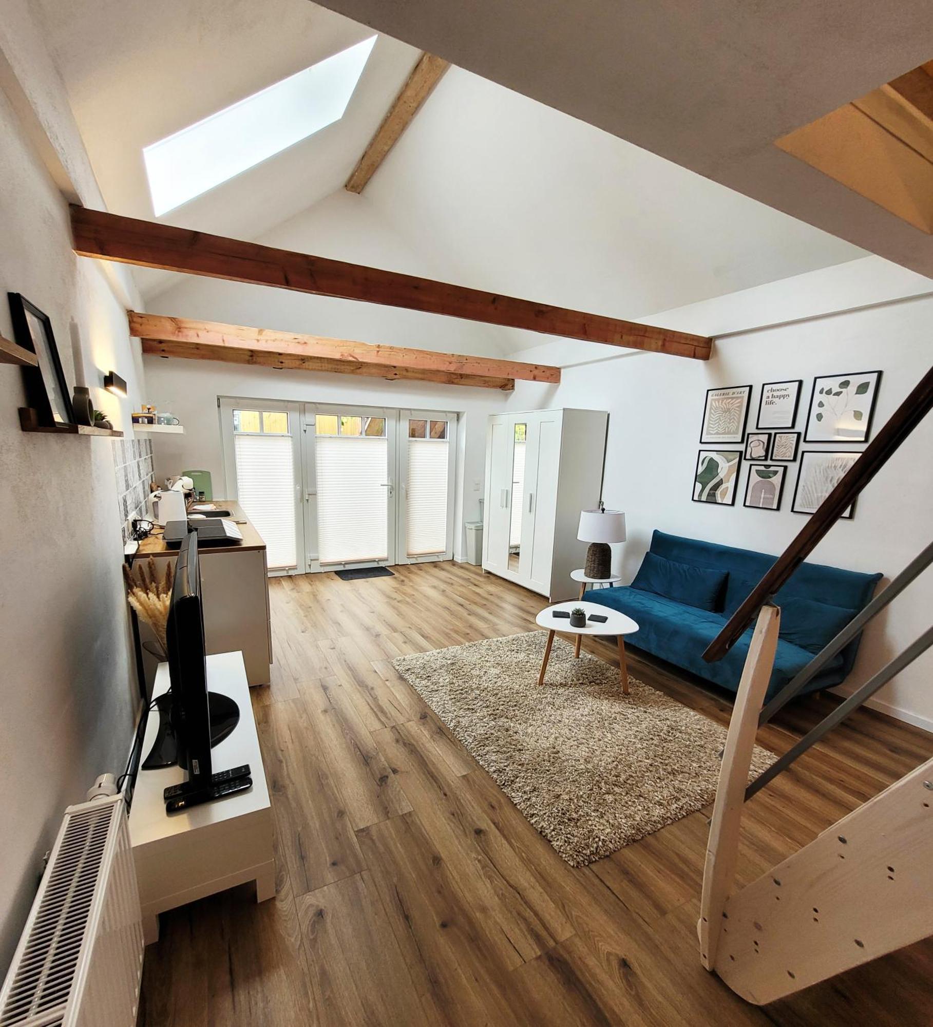 Modernes 1-Zimmer-Apartment Mit Galerie-Schlafkoje Im Skandinavischen Stil Ostenfeld  Exteriér fotografie
